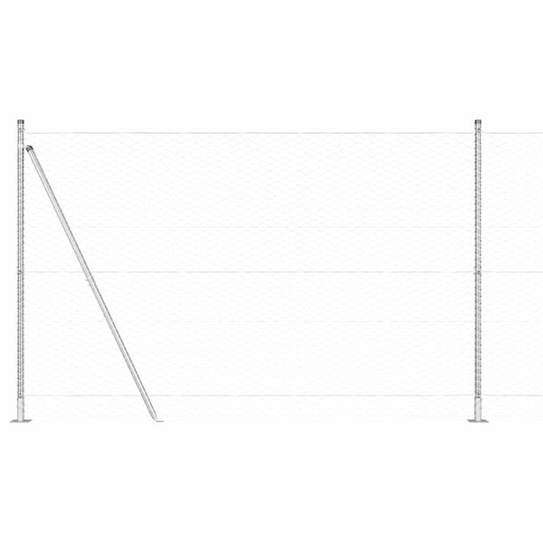 Kuusikulmainen aita betoni perustuksella 100 x 1,4 m Hopea
