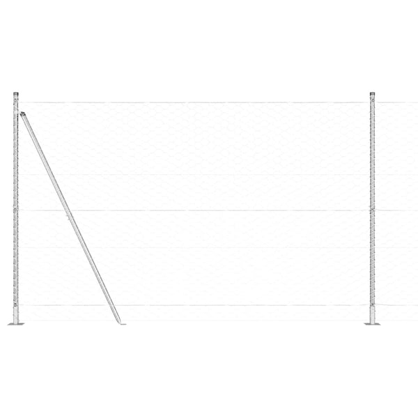 Kuusikulmainen aita betoni perustuksella 100 x 1,4 m Hopea