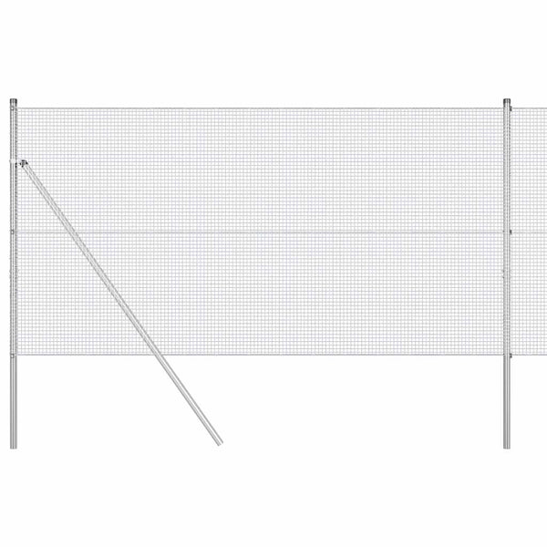 Kehitetty liitetty langoittain 10 x 1 m Galvanoitu teräs Hopea