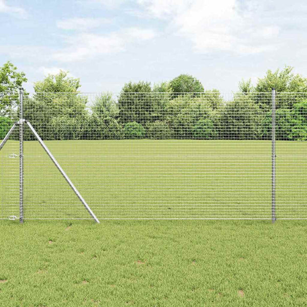 Kehitetty liitetty langoittain 10 x 1 m Galvanoitu teräs Hopea