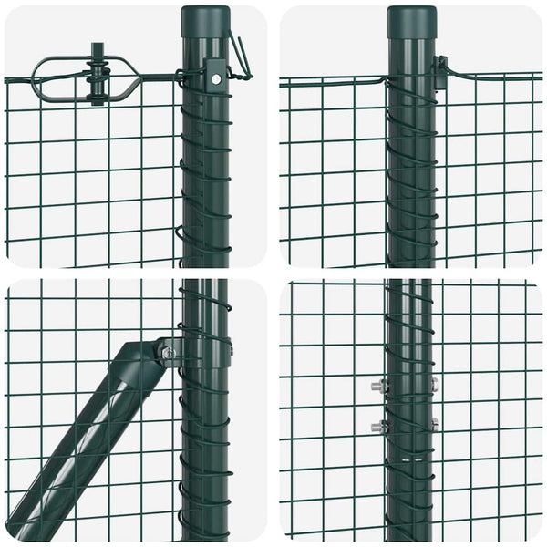 Kehitetty liitetty langoittain 25 x 1,2 m PVC-pinnoitettu teräs