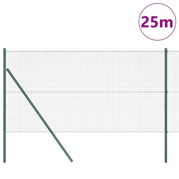 Kehitetty liitetty langoittain 25 x 1,4 m PVC-pinnoitettu teräs
