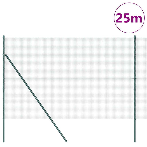 Kehitetty liitetty langoittain 25 x 1,5 m PVC-pinnoitettu teräs