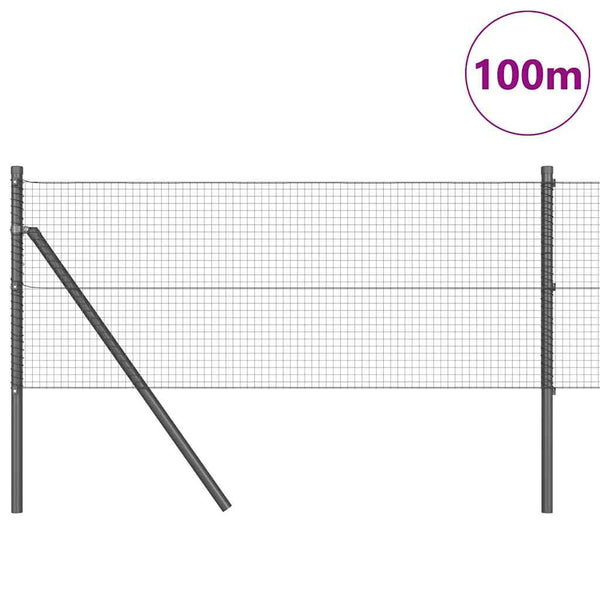 Kehitetty liitetty langoittain 100 x 0,6 m Harmaa Verkko
