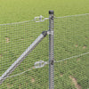Langoitettu este piikeillä 10 x 0,4 m Galvanoitu teräs Hopea