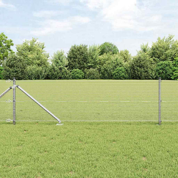 Langoitettu este piikeillä 10 x 0,6 m Galvanoitu teräs Hopea