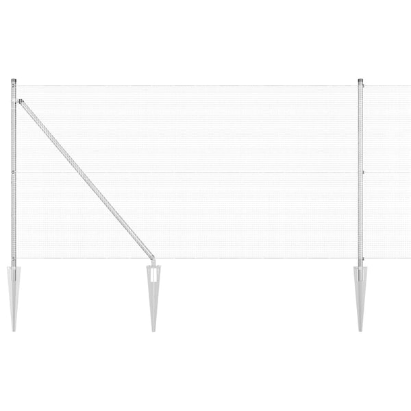 Langoitettu este piikeillä 10 x 1 m Galvanoitu teräs Hopea