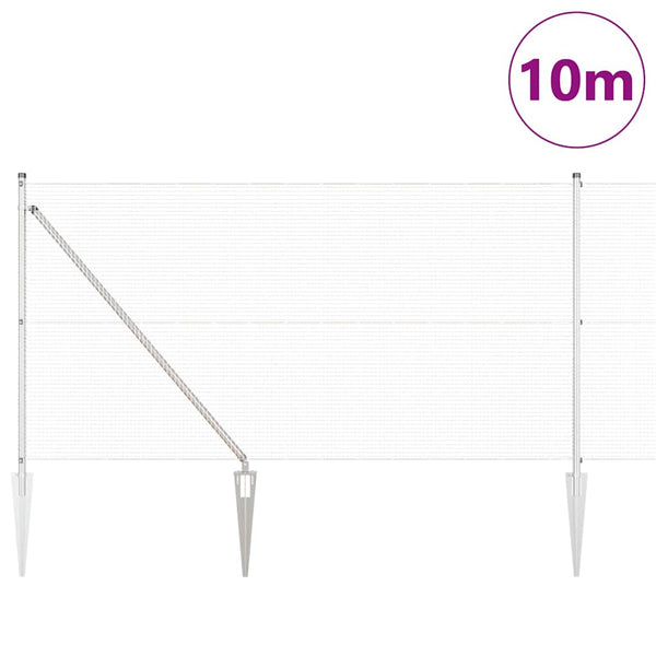 Langoitettu este piikeillä 10 x 1 m Galvanoitu teräs Hopea