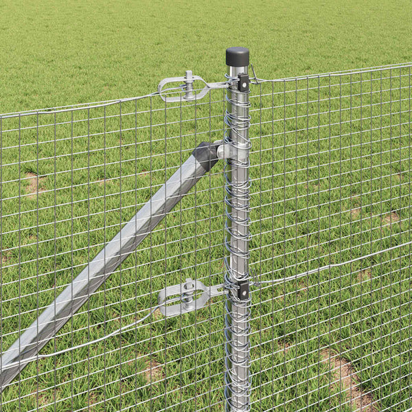 Langoitettu este piikeillä 10 x 1 m Galvanoitu teräs Hopea