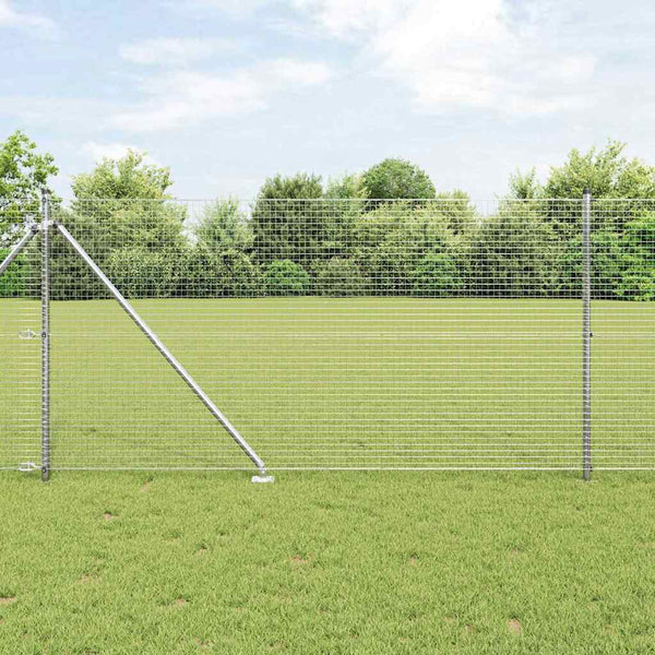 Langoitettu este piikeillä 10 x 1 m Galvanoitu teräs Hopea