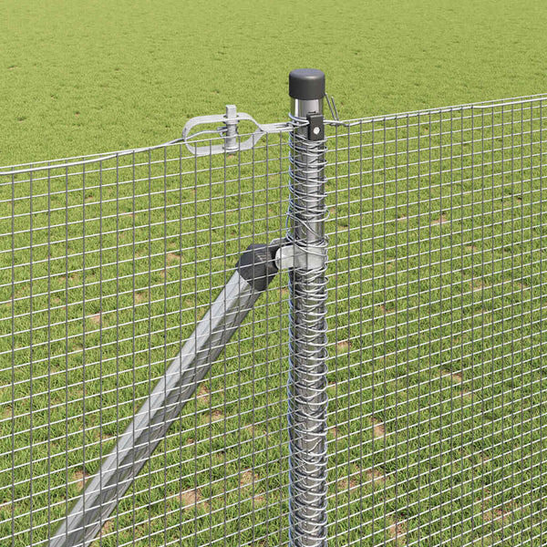Langoitettu este piikeillä 10 x 1,2 m Galvanoitu teräs Hopea