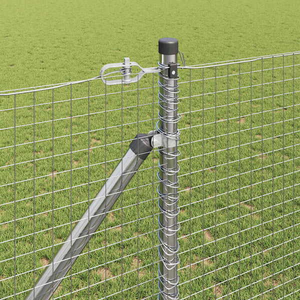 Langoitettu este piikeillä 10 x 1,2 m Galvanoitu teräs Hopea