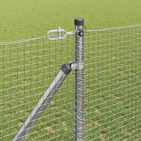Langoitettu este piikeillä 10 x 1,4 m Galvanoitu teräs Hopea