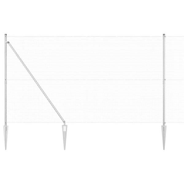 Langoitettu este piikeillä 10 x 1,5 m Galvanoitu teräs Hopea