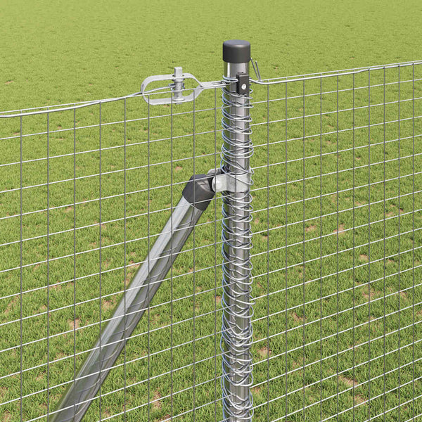Langoitettu este piikeillä 10 x 1,6 m Galvanoitu teräs Hopea