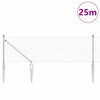 Langoitettu este piikeillä 25 x 0,6 m Galvanoitu teräs Hopea