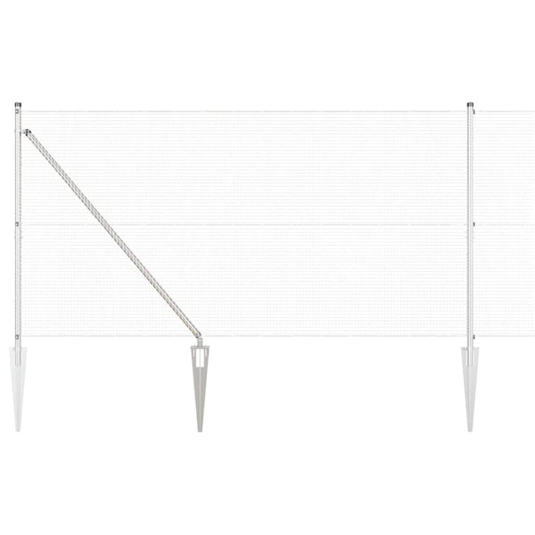 Langoitettu este piikeillä 25 x 1,4 m Galvanoitu teräs Hopea