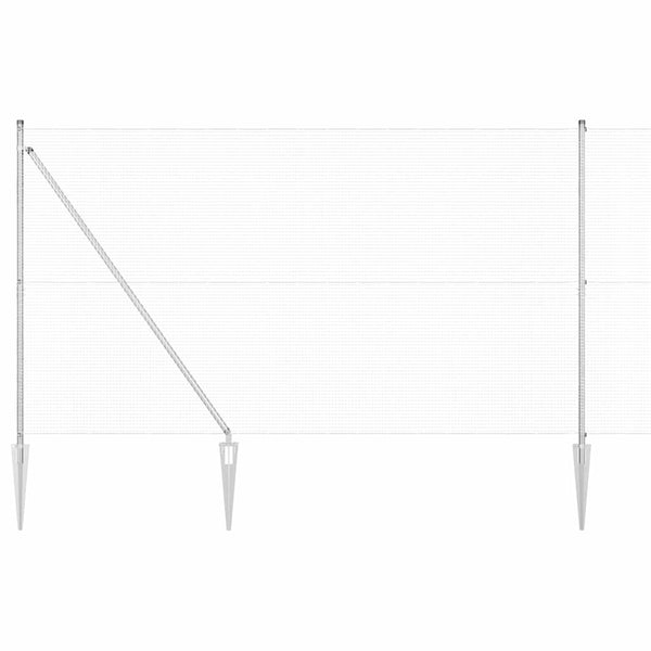 Langoitettu este piikeillä 25 x 1,5 m Galvanoitu teräs Hopea