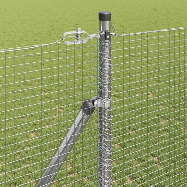 Langoitettu este piikeillä 25 x 1,5 m Galvanoitu teräs Hopea