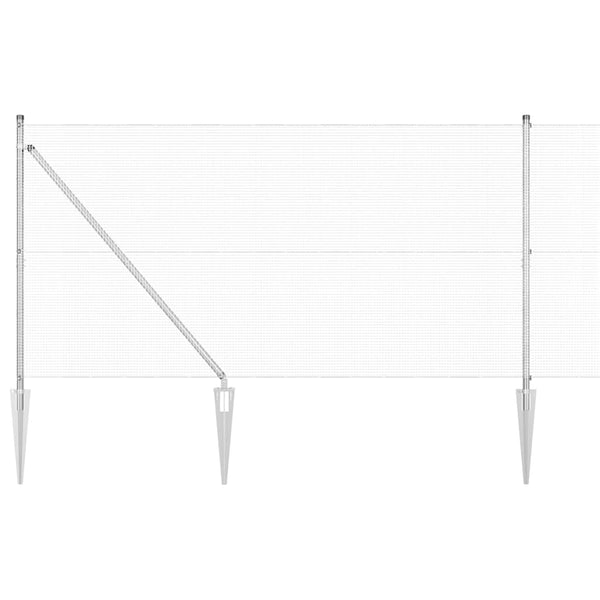 Langoitettu este piikeillä 50 x 1,2 m Galvanoitu teräs Hopea