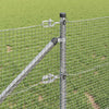 Langoitettu este piikeillä 100 x 0,6 m Galvanoitu teräs Hopea