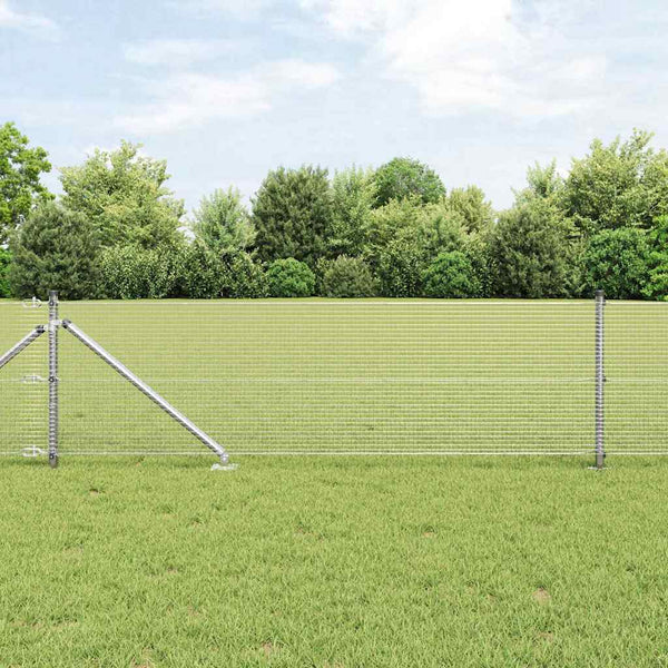 Langoitettu este piikeillä 100 x 0,6 m Galvanoitu teräs Hopea