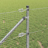 Langoitettu este piikeillä 100 x 0,8 m Galvanoitu teräs Hopea