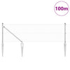 Langoitettu este piikeillä 100 x 0,8 m Galvanoitu teräs Hopea