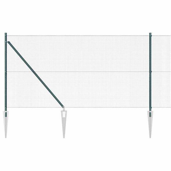 Langoitettu este piikeillä 25 x 1 m PVC-pinnoitettu teräs