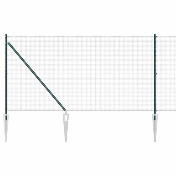 Langoitettu este piikeillä 25 x 1 m PVC-pinnoitettu teräs