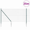 Langoitettu este piikeillä 25 x 1,4 m PVC-pinnoitettu teräs
