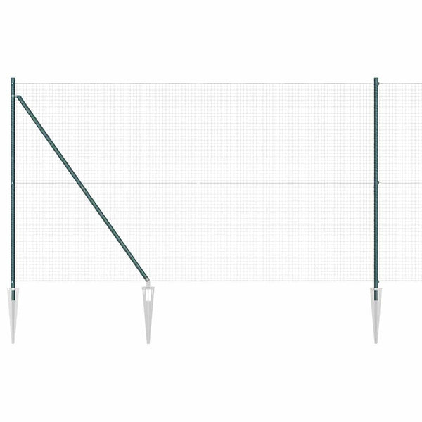 Langoitettu este piikeillä 25 x 1,5 m PVC-pinnoitettu teräs
