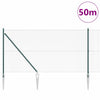 Langoitettu este piikeillä 50 x 1 m PVC-pinnoitettu teräs