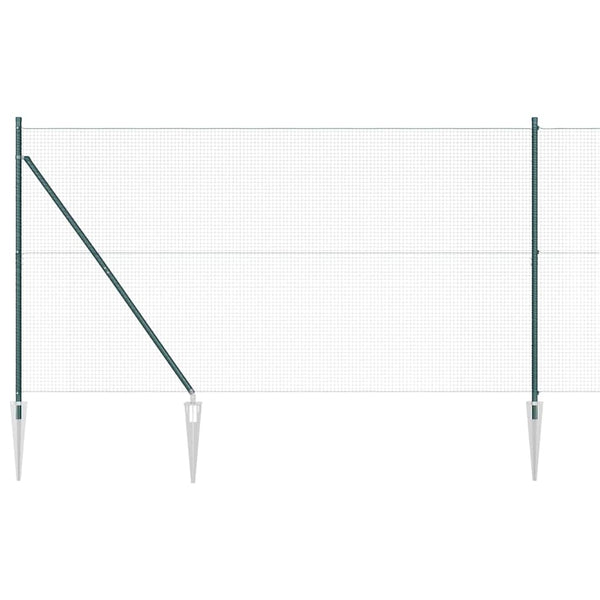 Langoitettu este piikeillä 50 x 1,4 m PVC-pinnoitettu teräs