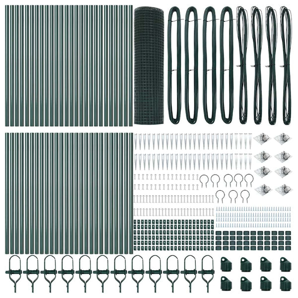 Langoitettu este piikeillä 100 x 0,4 m PVC-pinnoitettu teräs