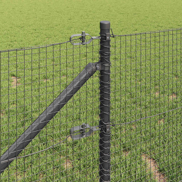 Langoitettu este piikeillä 25 x 0,4 m PVC-pinnoitettu teräs
