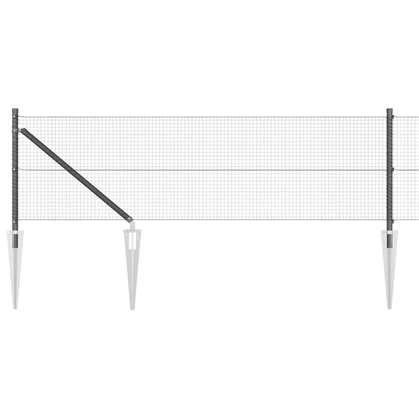 Langoitettu este piikeillä 25 x 0,5 m PVC-pinnoitettu teräs