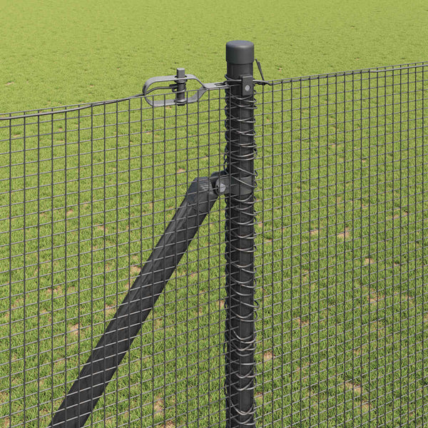 Langoitettu este piikeillä 25 x 1,5 m PVC-pinnoitettu teräs