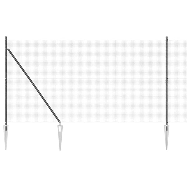 Langoitettu este piikeillä 25 x 1,5 m PVC-pinnoitettu teräs