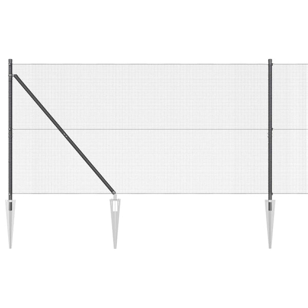 Langoitettu este piikeillä 50 x 1,4 m PVC-pinnoitettu teräs