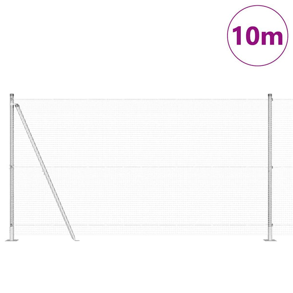 Hitsattu metalliverkkoaita betoni-juurella 10 x 1,2 m Hopea