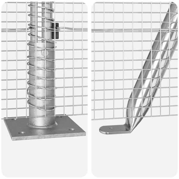 Hitsattu metalliverkkoaita betoni-juurella 10 x 1,4 m Hopea
