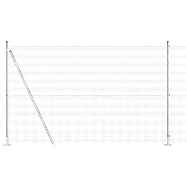 Hitsattu metalliverkkoaita betoni-juurella 10 x 1,5 m Hopea