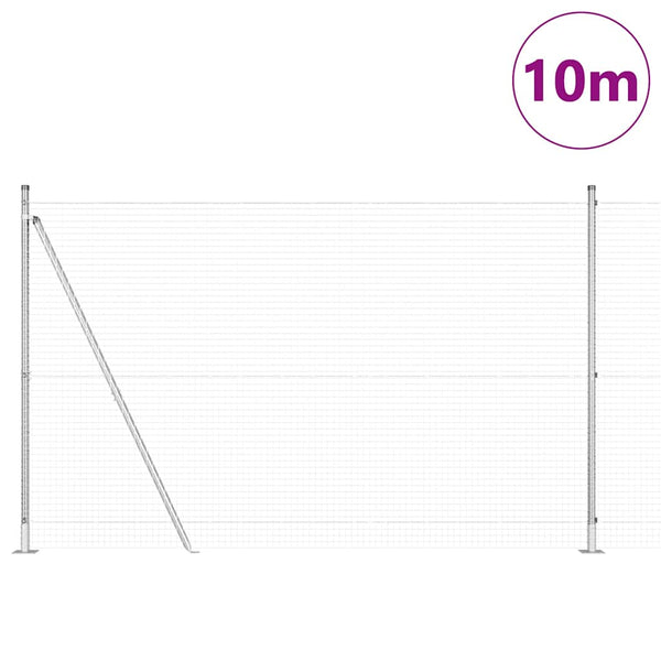 Hitsattu metalliverkkoaita betoni-juurella 10 x 1,6 m Hopea
