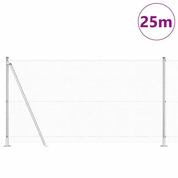 Hitsattu metalliverkkoaita betoni-juurella 25 x 1,2 m Hopea