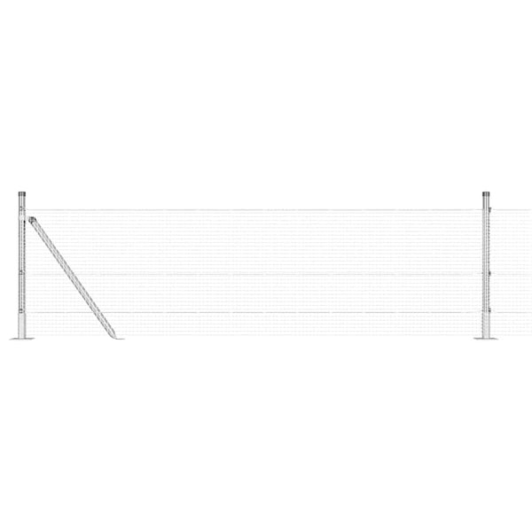 Hitsattu metalliverkkoaita betoni-juurella 50 x 0,5 m Hopea