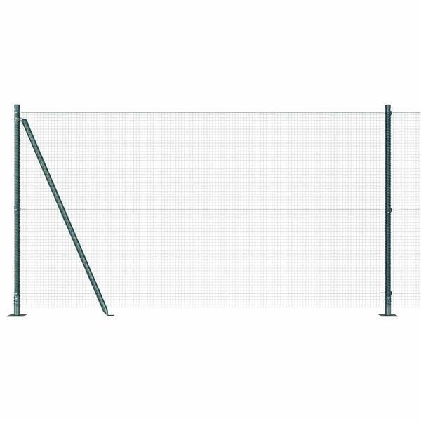 Hitsattu metalliverkkoaita betoni-juurella 10 x 1,2 m Vihreä
