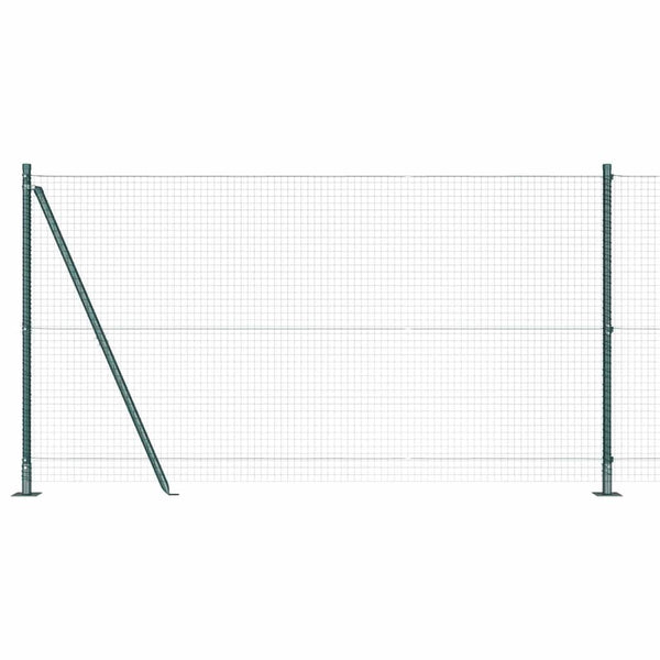 Hitsattu metalliverkkoaita betoni-juurella 10 x 1,2 m Vihreä