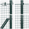 Hitsattu metalliverkkoaita betoni-juurella 10 x 1,4 m Vihreä