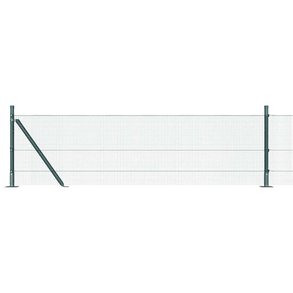 Hitsattu metalliverkkoaita betoni-juurella 25 x 0,4 m Vihreä